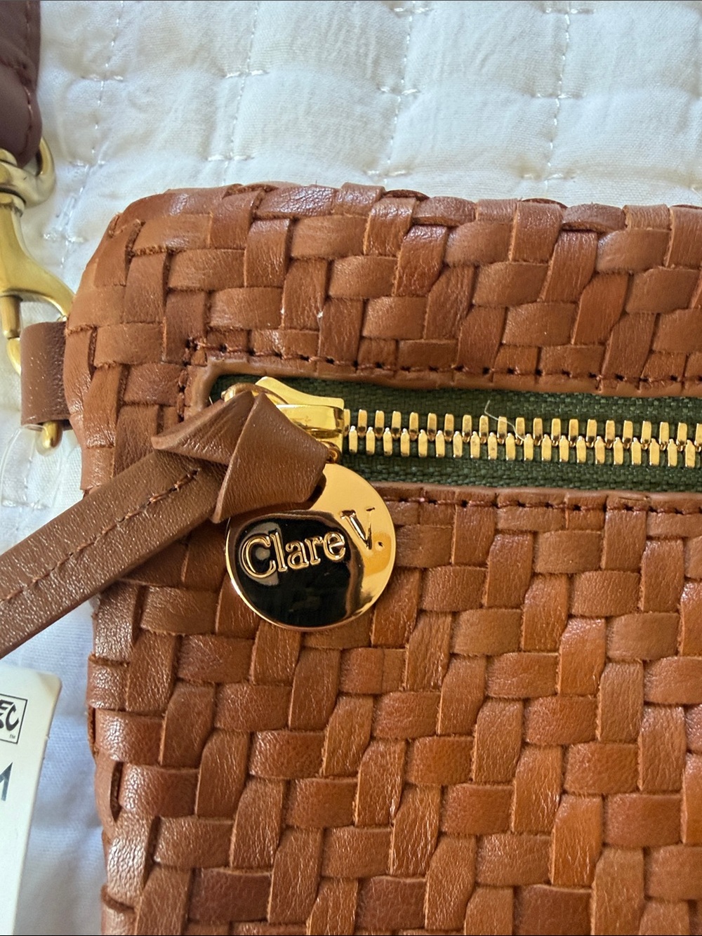 Clare V Grande Woven Leather Belt Bag - Picture 2 of 3
